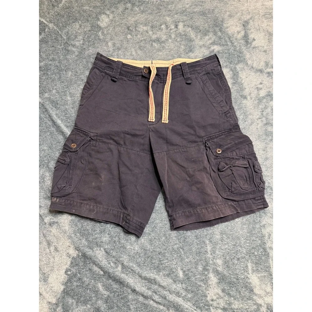 Polo Ralph Lauren Mens Cargo Shorts Size 32 Navy Blue Cotton Twill Utility Hikin